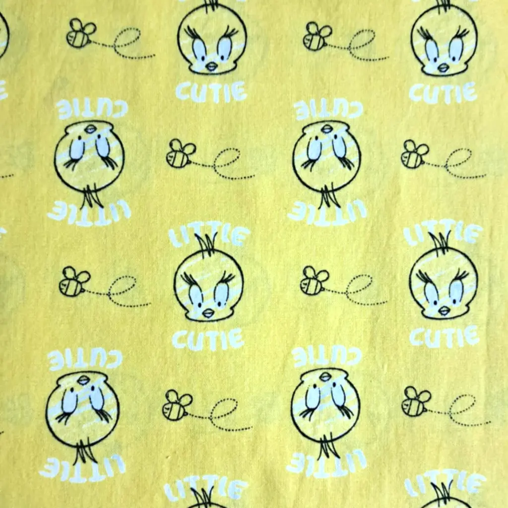 Yellow Tweety Bird Fabric - Actual Image.webp