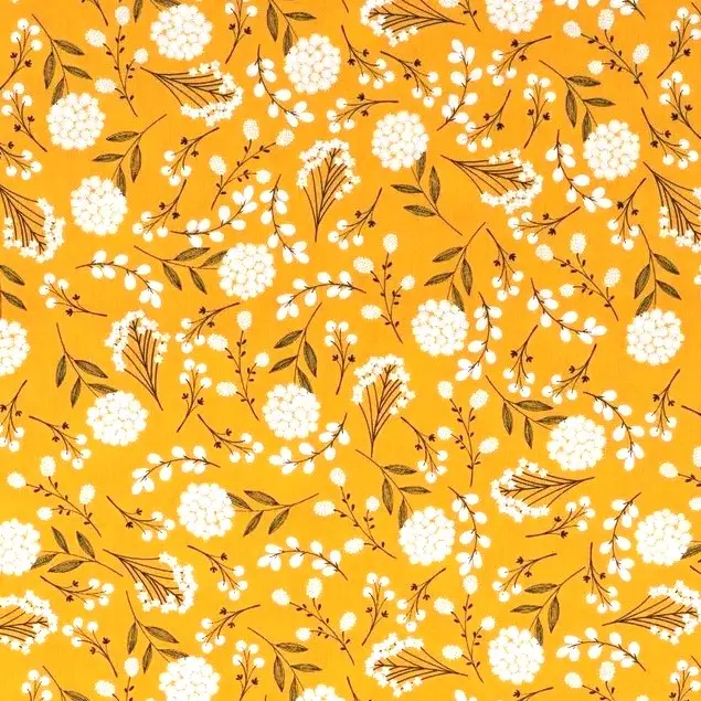 Yellow Woodlands Flower Fabric - Digital Image.webp