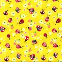 Yellow Lady Bug Fabric - Actual Image.webp