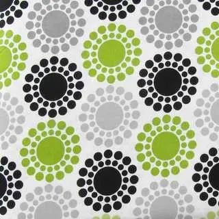White Green Pinwheel Fabric - Actual Image.webp