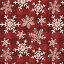 Red Snowflake Fabric - Actual Image.webp
