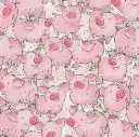 Pink Pig Packed Fabric - Actual Image.webp