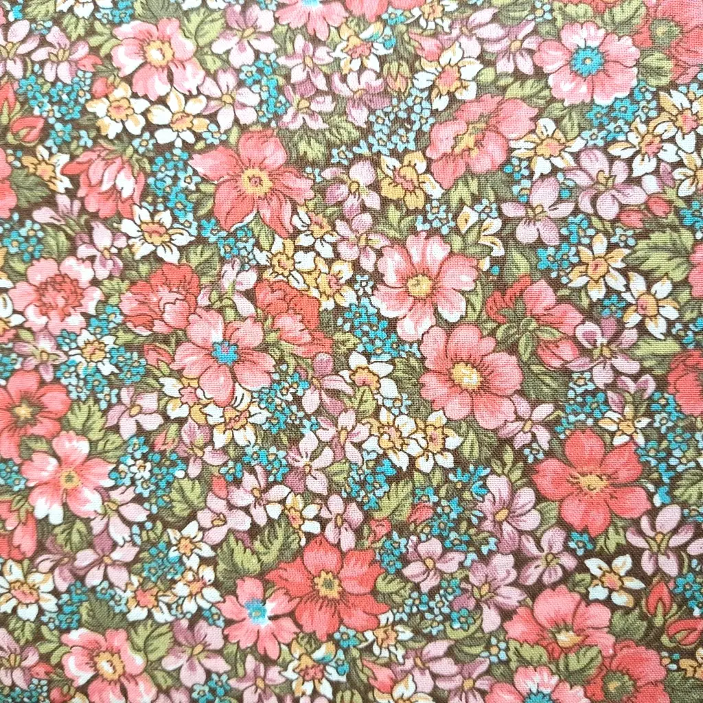 Peach Flower Fabric - Actual Image.webp