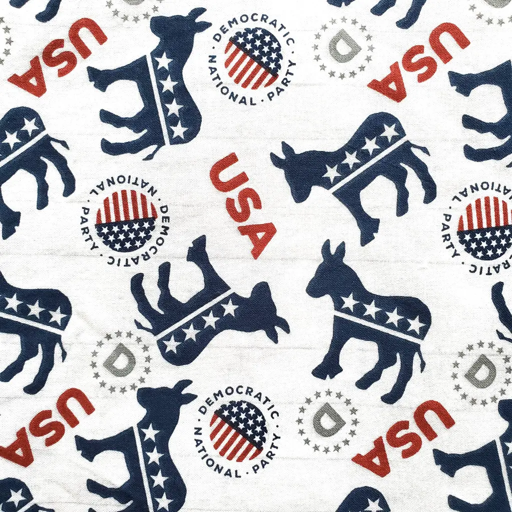 White Democrate Fabric - Actual Image.webp
