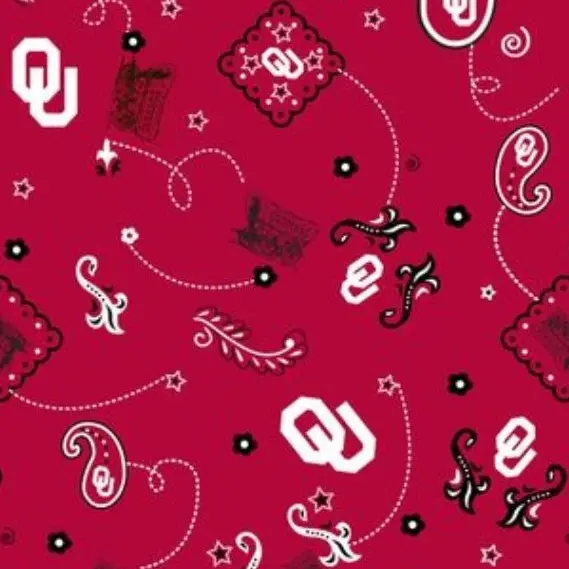 Red OK State Bandana Fabric - Actual Image.webp