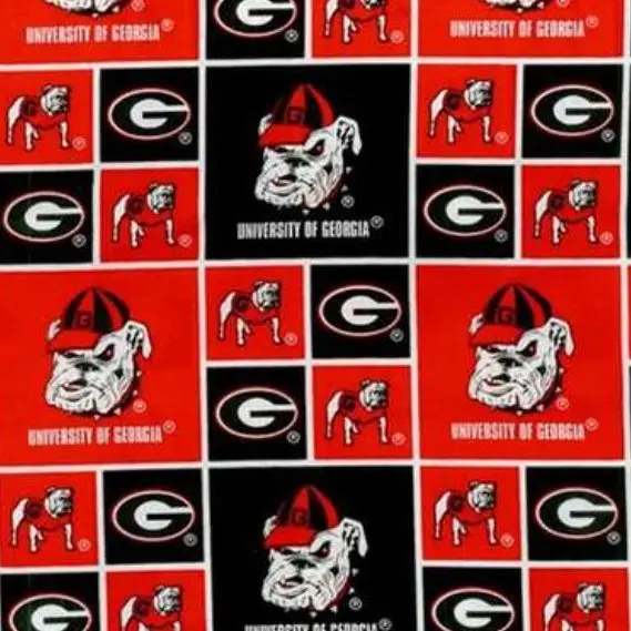 Red Georgia Bulldog Fabric - Actual Image.webp