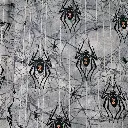 Gray Spider Heart Glitter Fabric - Actual Image.webp