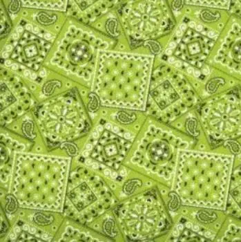 Green Bandana (Lime) Fabric - Actual Image.webp
