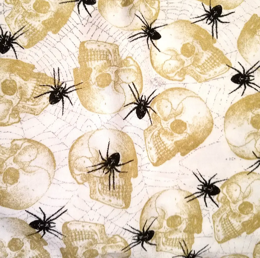 Green Skull Spider Fabric - Actual Image.webp