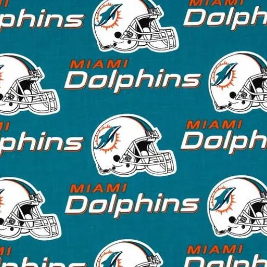 Green Miami Dolphins Fabric - Actual Image.webp