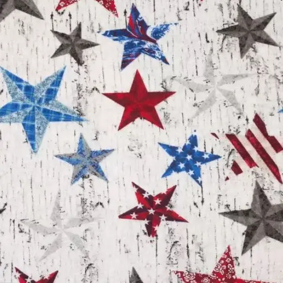 Gray Wood Patterned Star Fabric - Actual Image.webp