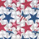 Gray Patriotic Star Check Fabric - Actual Image.webp
