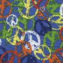 Blue Peace Sign Fabric - Actual Image.webp