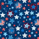 Blue Patriotic Fireworks Star Fabric - Actual Image.webp