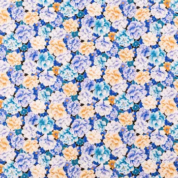 Blue Flower Packed Fabric - Actual Image.webp