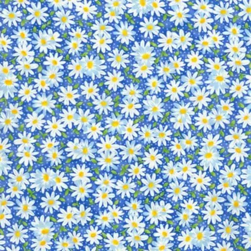 Blue Daisy Fabric - Actual Image.webp