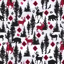 Black Woodland Animal Fabric - Actual Image.webp