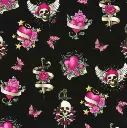 Black Skull Heart Sword Fabric - Actual Image.webp