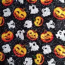 Black Pumpkin Ghost Fabric - Actual Image.webp