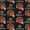 Black Cincinnati Bengals Fabric - Actual Image.webp