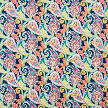 Orange Paisley Fabric - Actual Image.webp