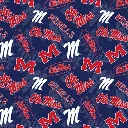 Blue Ole Miss Rebels Fabric - Actual Image.webp