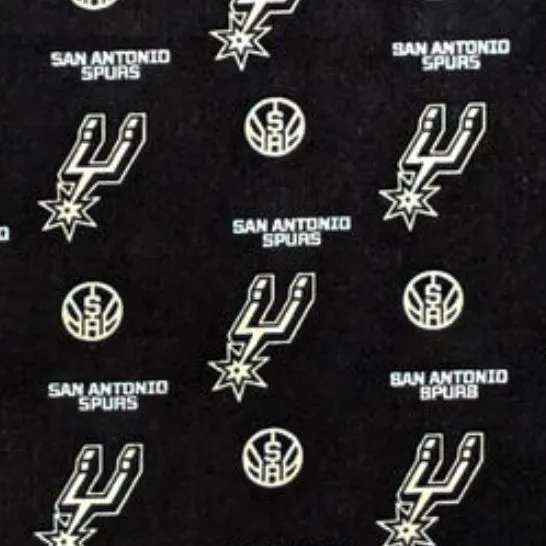 Black San Antonio Spurs Fabric - Actual Image.webp