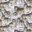 Blue Wolf In Snow Fabric - Actual Image.webp