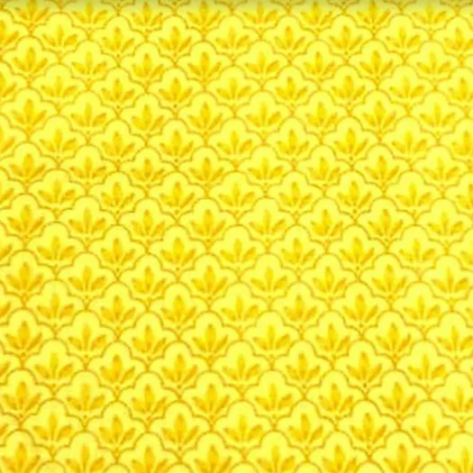 Yellow Scalloped Trellis Fabric - Actual Image.webp