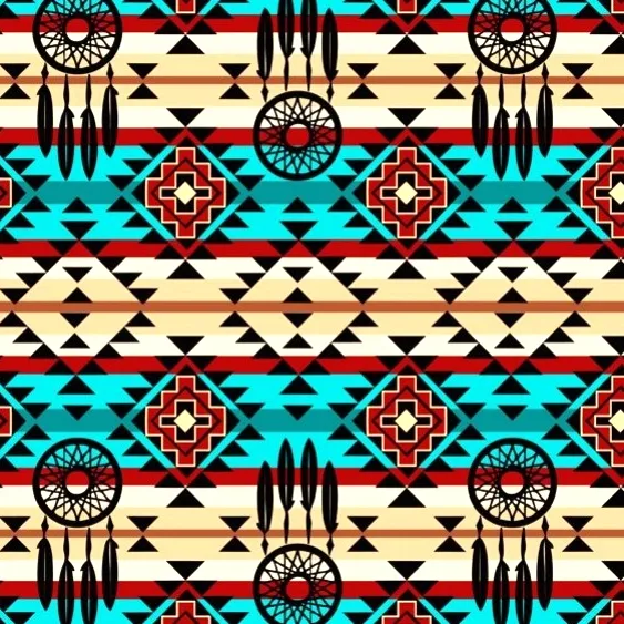 Blue Dream Catcher Fabric - Actual Image.webp