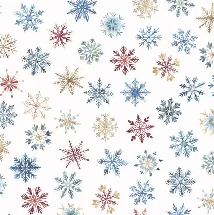 White Snowflake Dance Fabric - Actual Image.webp