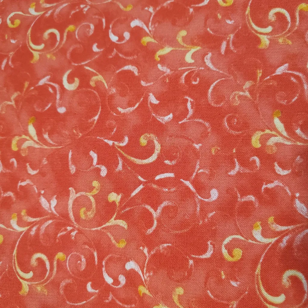 Orange Swirl Fabric - Actual Image.webp