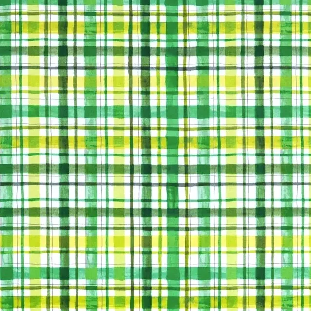 Green St Patrick Plaid Fabric - Actual Image.webp