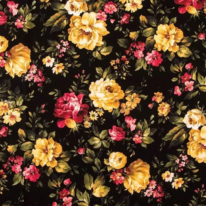 Black Rose Floral Fabric - Actual Image.webp