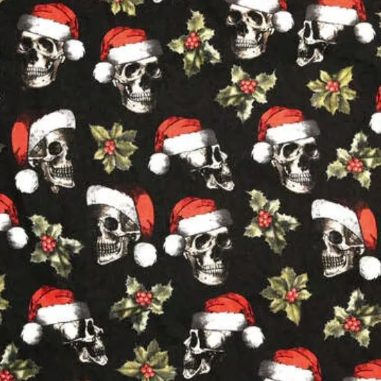 Black Skull Santa Fabric - Actual Image.webp