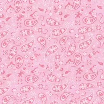 Pink Paisley Bandana (Light) Fabric - Actual Image.webp