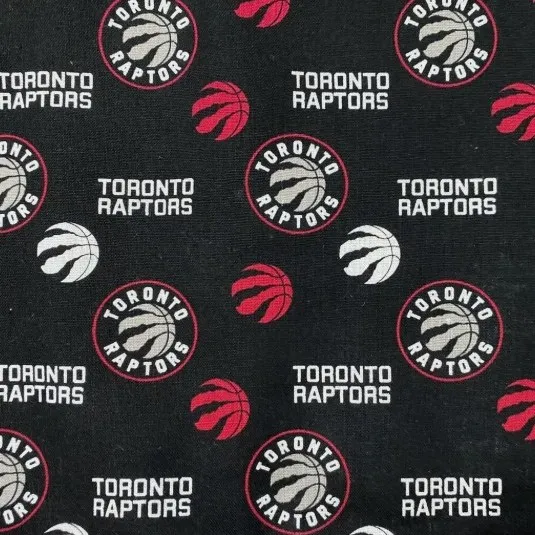Black Toronto Raptors Fabric - Actual Image.webp