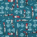 Blue Cat in the Hat Fabric - Actual Image.webp
