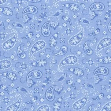 Blue Paisley Bandana (Light) Fabric - Actual Image.webp