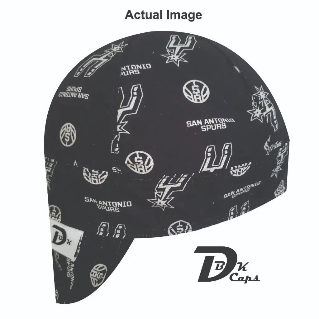 Black San Antonio Spurs Welding cap (6 3/8", Black Liner, No, 7" Standard Length)