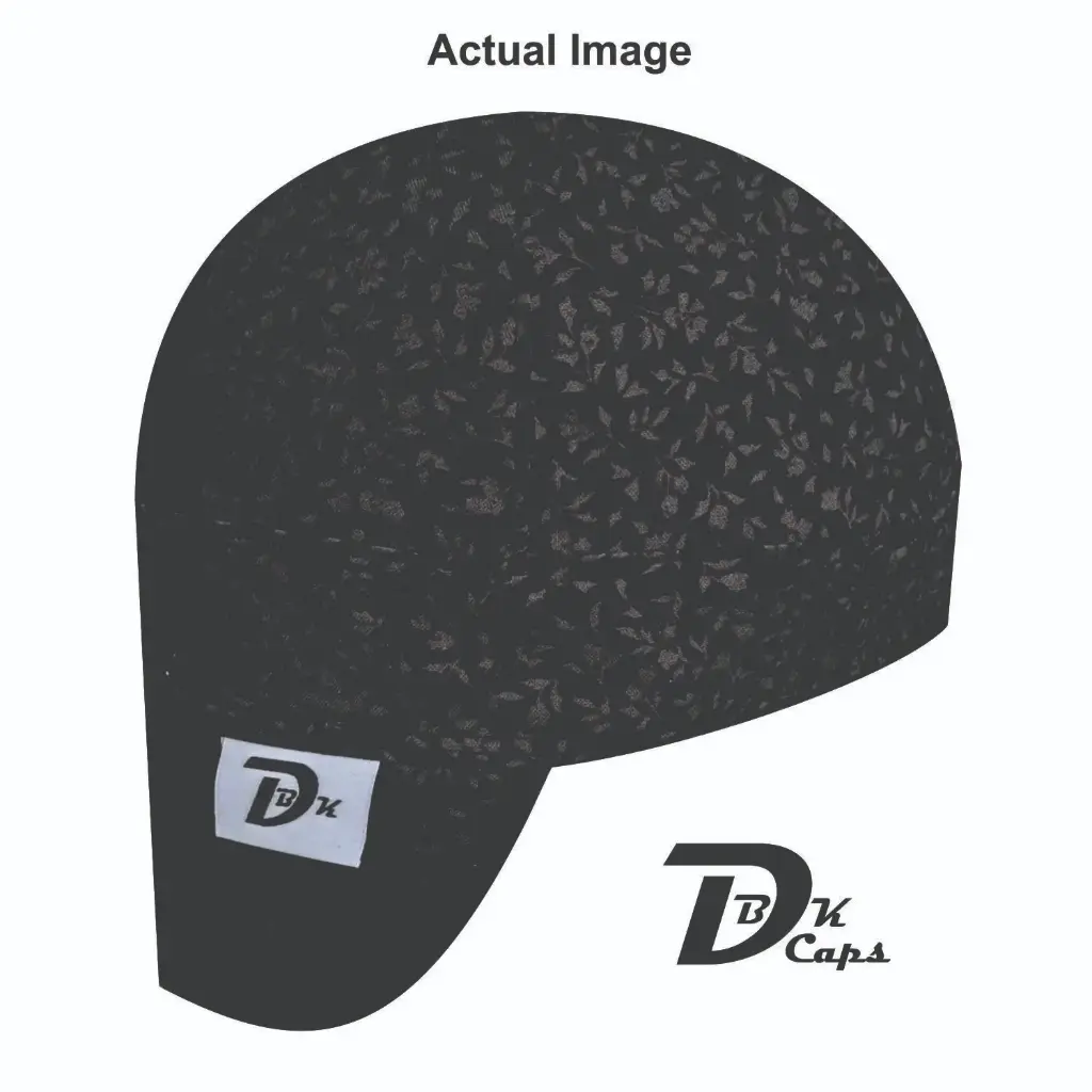 Black Leaf Welding Cap (6 3/8", Black Liner, No, 7" Standard Length)
