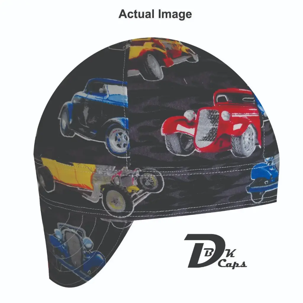 Black Hot Rod Car Welding Cap (6 3/8", Black Liner, No, 7" Standard Length)