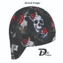 Black Candle Skull Flower Welding Cap
