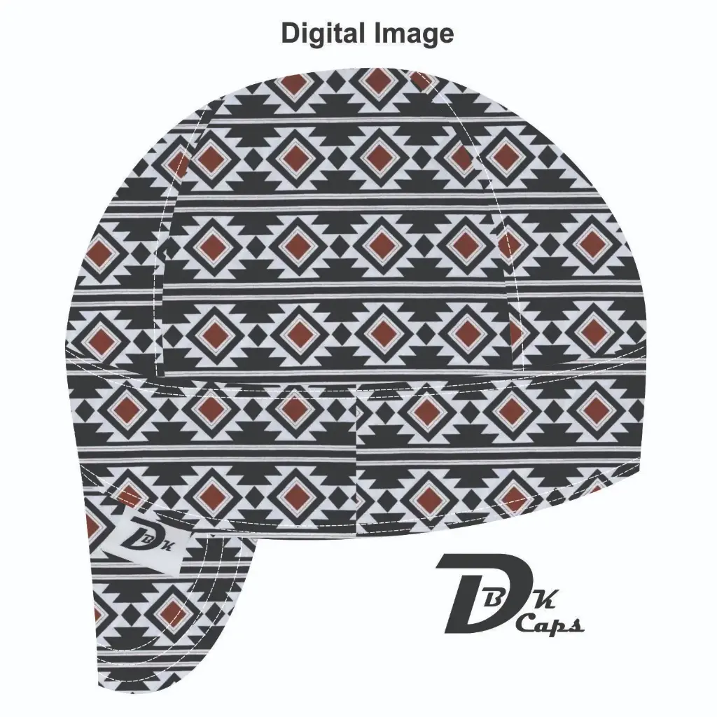 Black Aztec Welding Cap (6 3/8", Black Liner, No, 7" Standard Length)