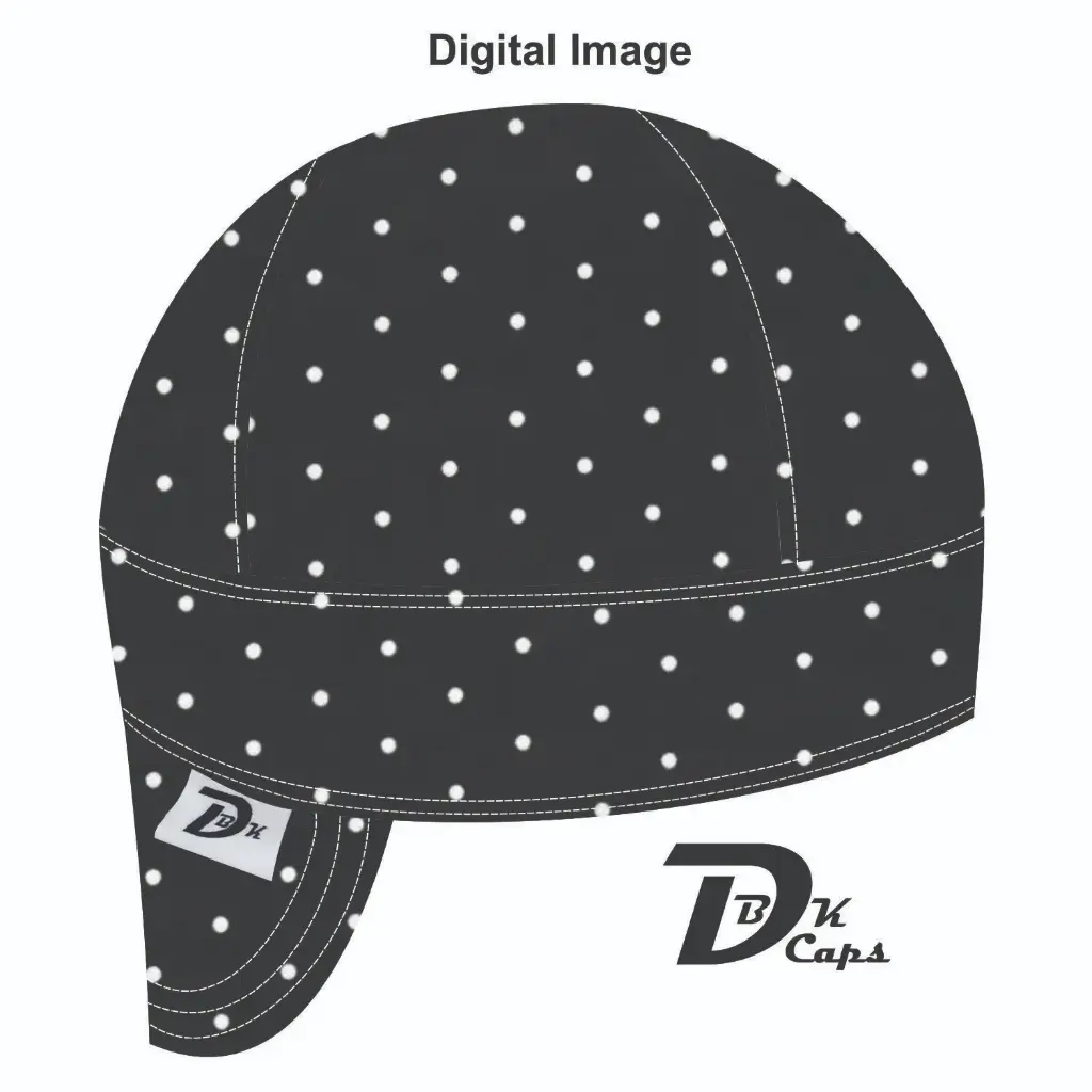 Black Aspin Dot Welding Cap (6 3/8", Black Liner, No, 7" Standard Length)