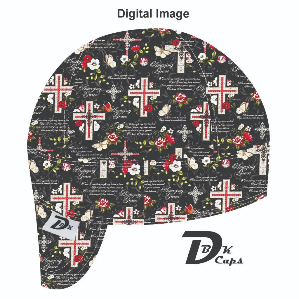 Black Amazing Grace Welding Cap (6 3/8", Black Liner, No, 7" Standard Length)