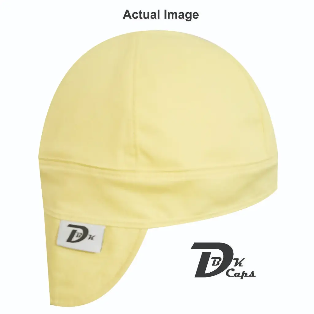 Yellow Solid (Light) Welding Cap (6 3/8", Black Liner, No, 7" Standard Length)