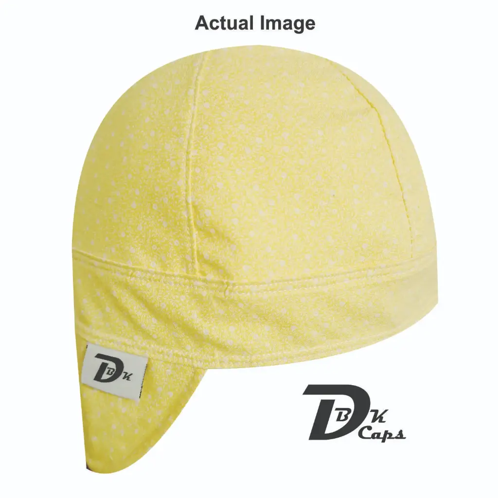 Yellow Mini Flower Welding Cap (6 3/8", Black Liner, No, 7" Standard Length)