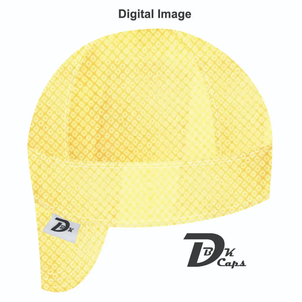 Yellow Diamond Welding Cap (6 3/8", Black Liner, No, 7" Standard Length)