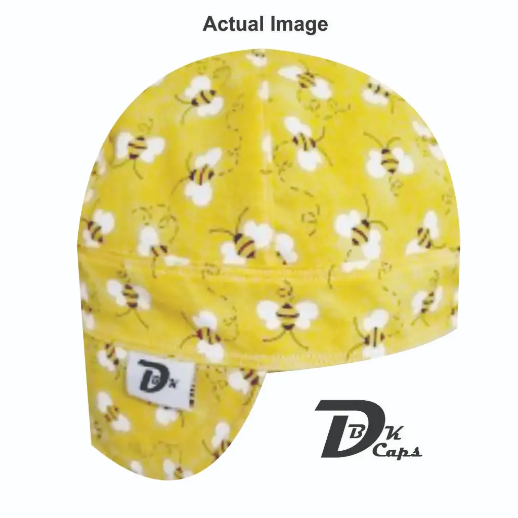 Yellow Bee Welding Cap (6 3/8", Black Liner, No, 7" Standard Length)